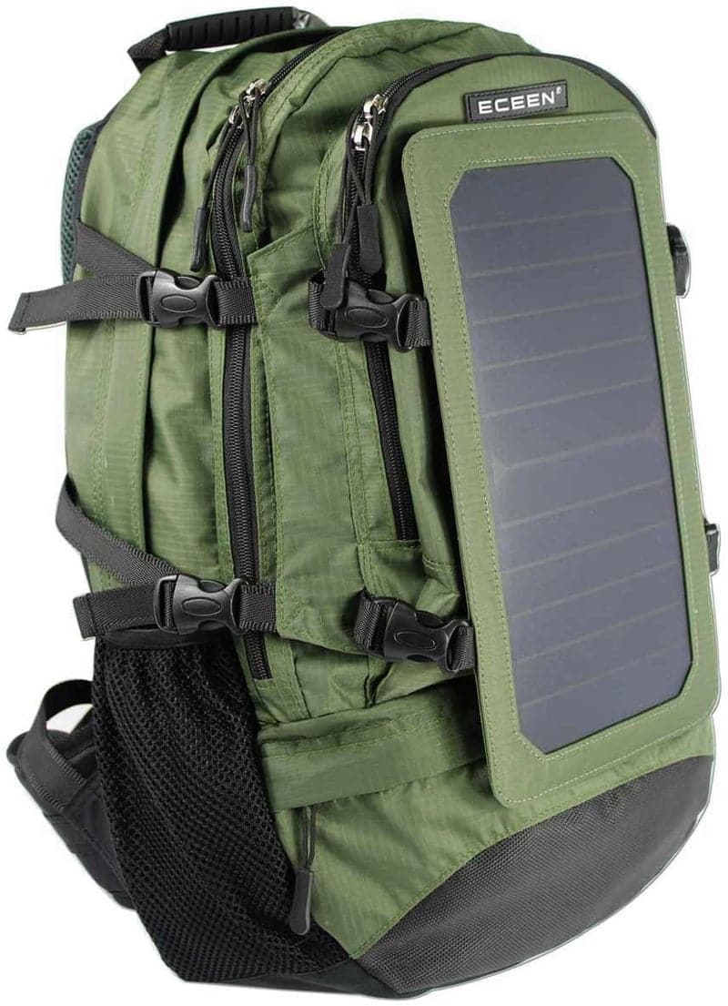 Solar Backpack with 7W Panel for Phones and 5V Devices