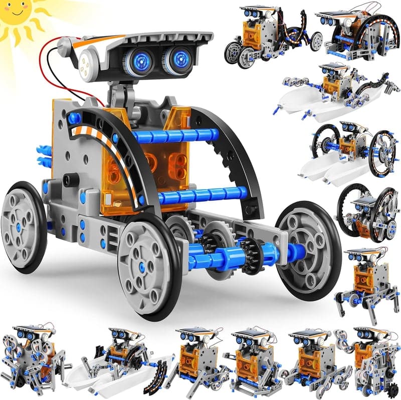 Birthday STEM Solar Robot Kit for Kids Ages 8-12