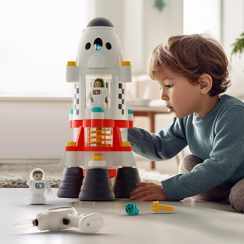 STEM Rocket Playset with Space Shuttle & Astronauts