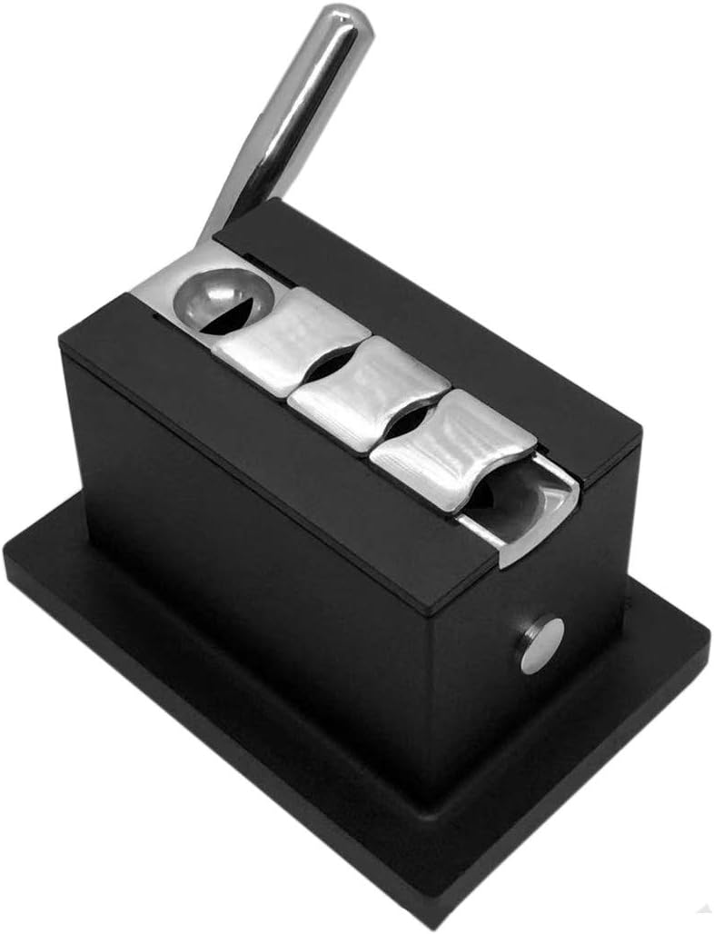Quad Table Cigar Cutter, Heavy Duty Metal, 4-in-1