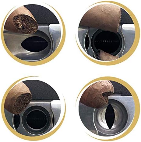 Quad Table Cigar Cutter, Heavy Duty Metal, 4-in-1