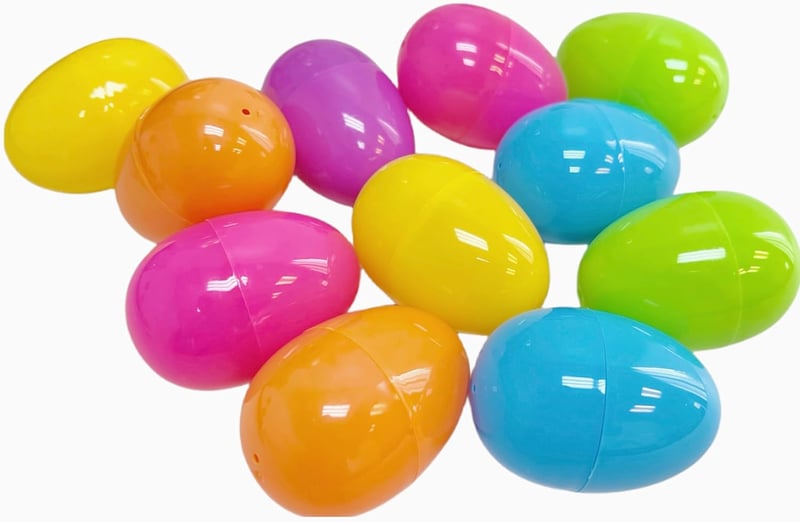 Easter Egg Hunt Plastic Egg Assortment, 50 Pcs