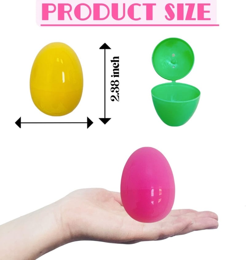 Easter Egg Hunt Plastic Egg Assortment, 50 Pcs