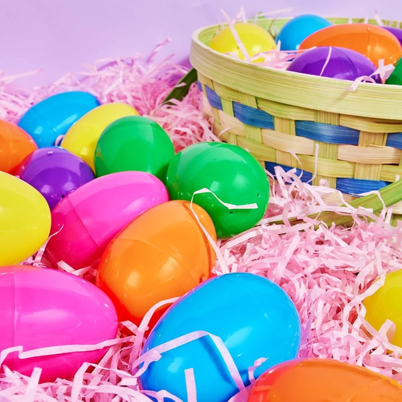 Easter Fillable Plastic Eggs, 36-Pack