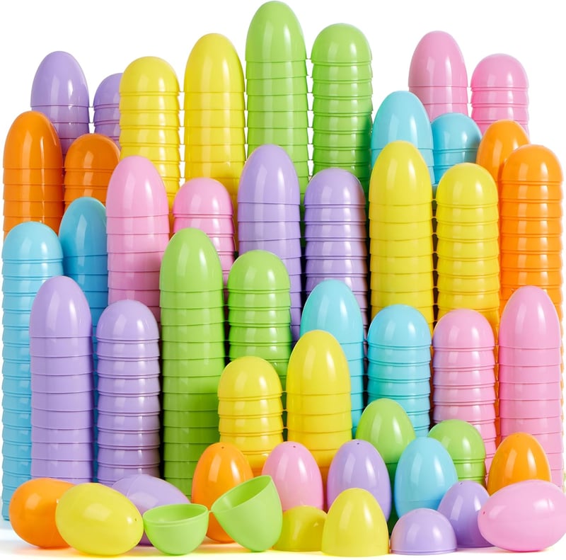 Easter Hunt Large Fillable Plastic Eggs, 50-Pack
