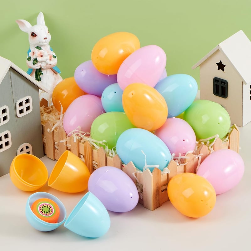 Easter Hunt Large Fillable Plastic Eggs, 50-Pack