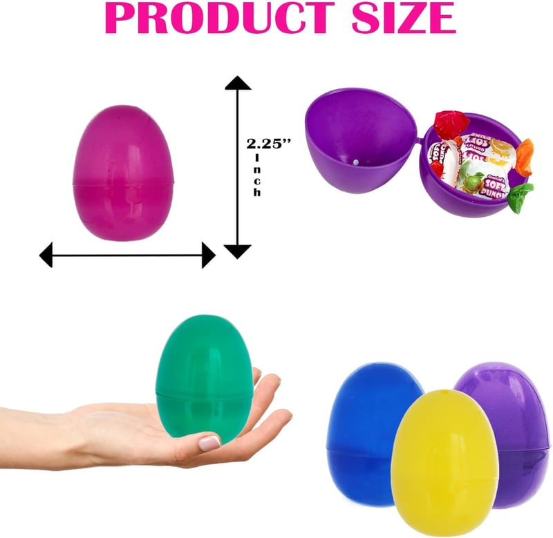 Easter Egg Hunt Fillable Bright Eggs 50-Pack