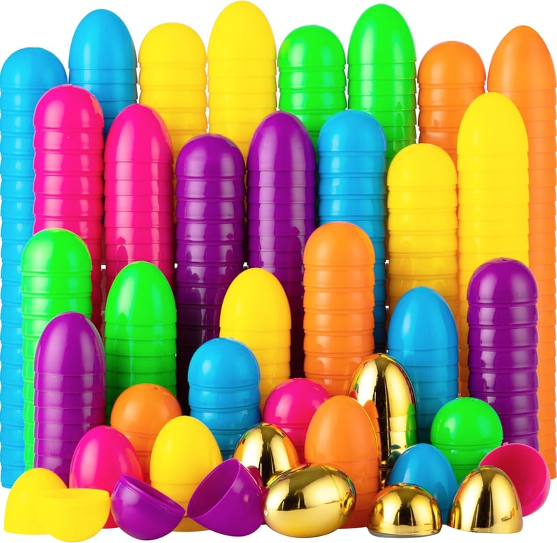 Easter Egg Hunt Fillable Plastic Eggs, 50-Piece Set