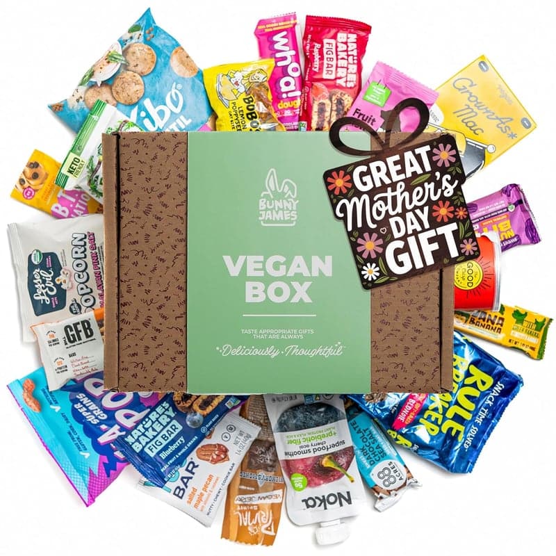 Vegan Snack Basket with Healthy Treats for Adults