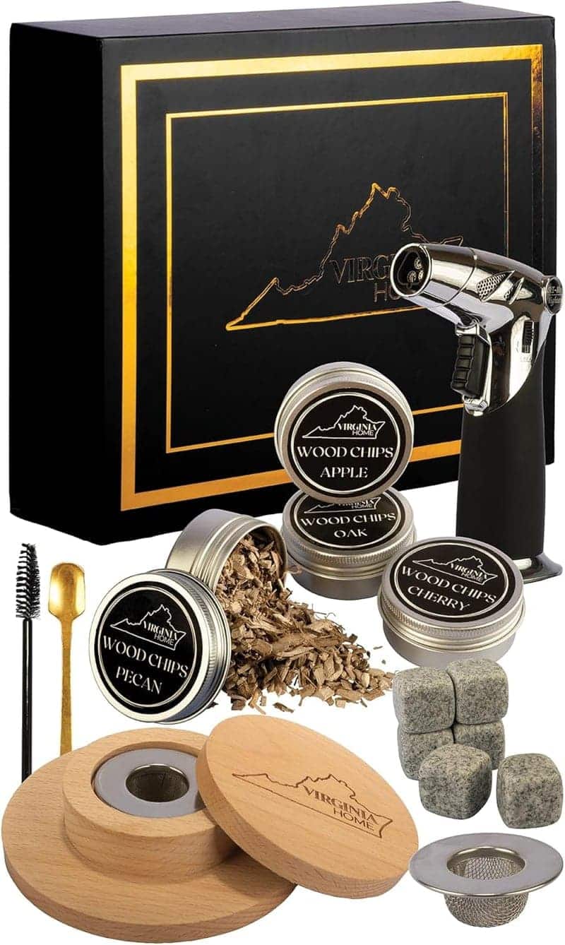 Cocktail Smoker Kit with Torch, 4 Wood Chip Flavors