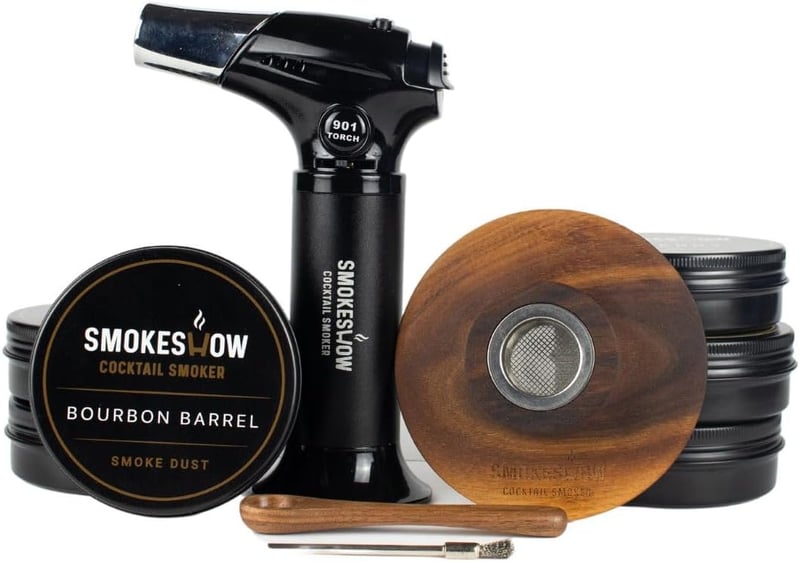 Kitchen Torch Bundle with 6 Wood Chip Flavors (No Butane)