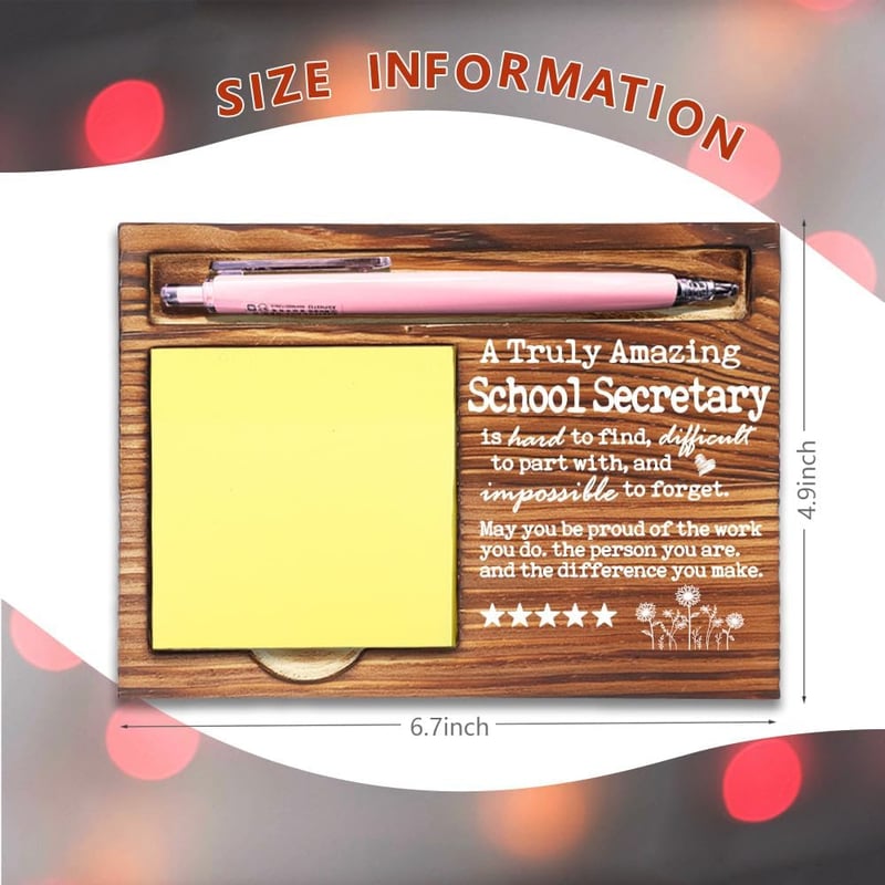 Retirement Self-Stick Note Holder for School Secretary