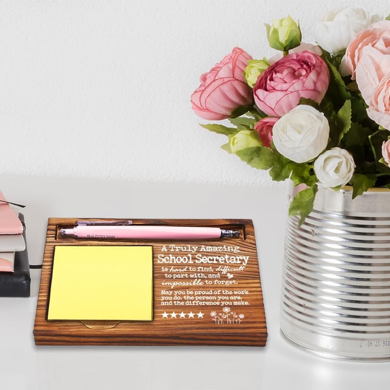 Retirement Self-Stick Note Holder for School Secretary