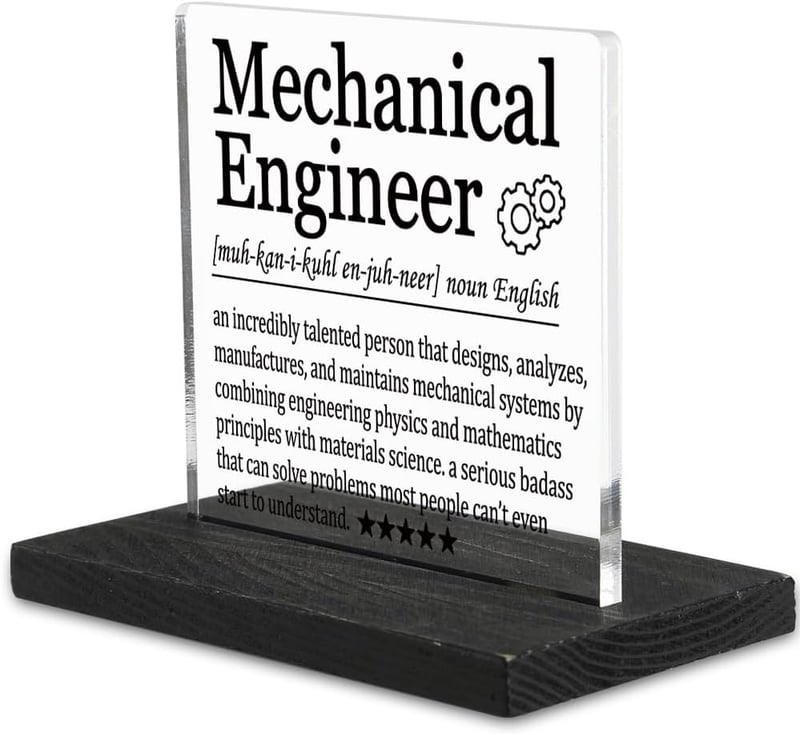 Mechanical Engineer Retirement Desk Sign