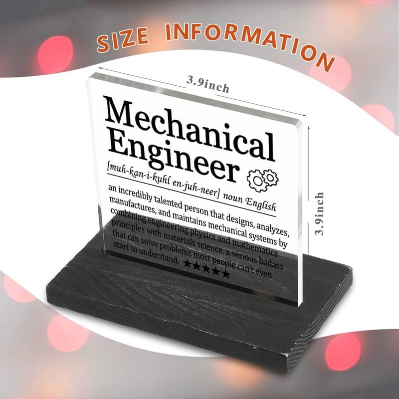 Mechanical Engineer Retirement Desk Sign