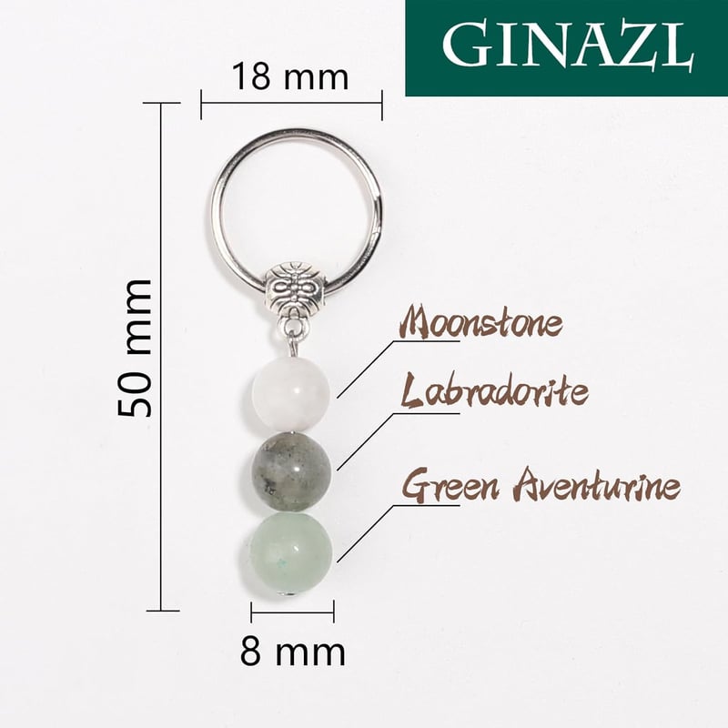 New Beginnings Healing Crystals Keychain for Anxiety Relief