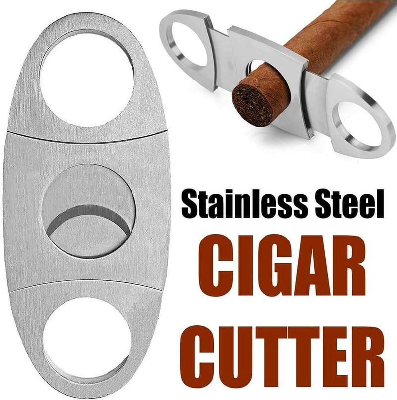 Stainless Steel Double Blade Cigar Cutter, 5-Pack