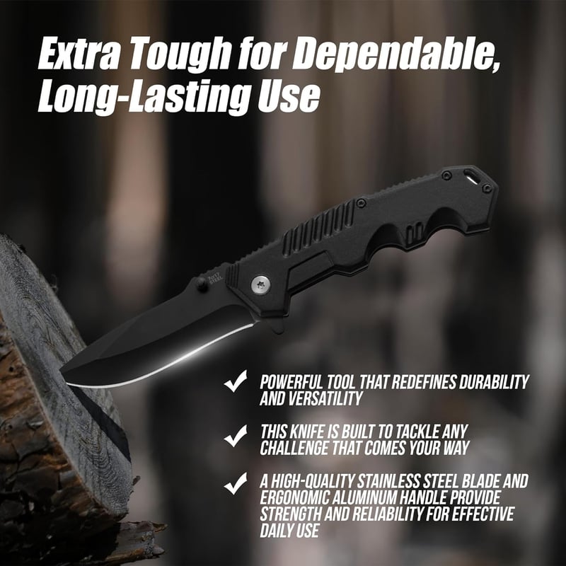 Lightweight Stainless Steel Folding Knife for Outdoor & EDC