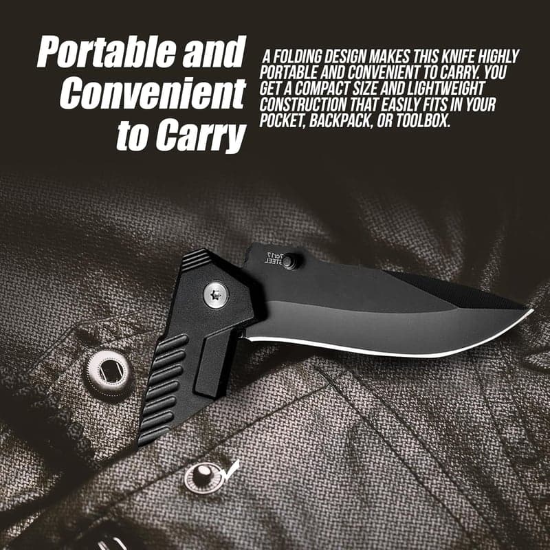 Folding Pocket Knife with Stainless Steel Blade for Outdoor Use