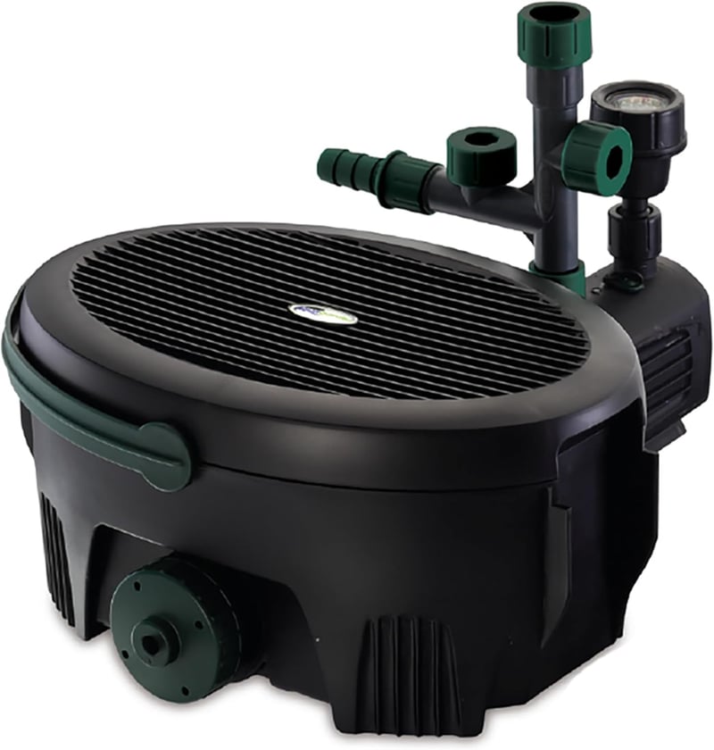 Inpond 5-in-1 Pond Pump with UV Filter & LED for 600-Gallon Ponds
