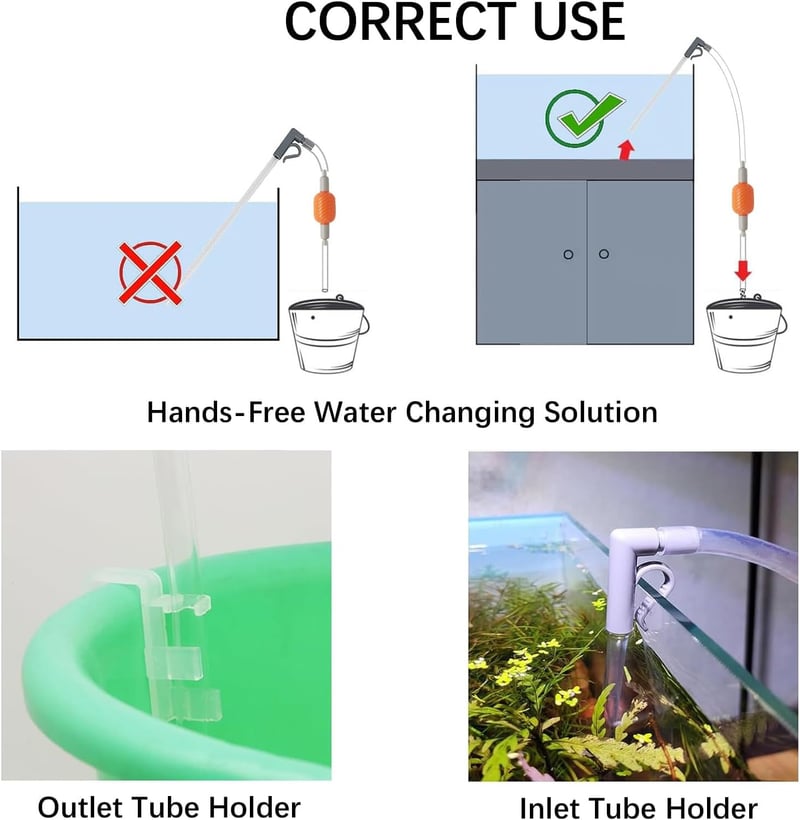 Aquarium Cleaning Kit with Gravel Vacuum for 5-10 Gallon Tanks