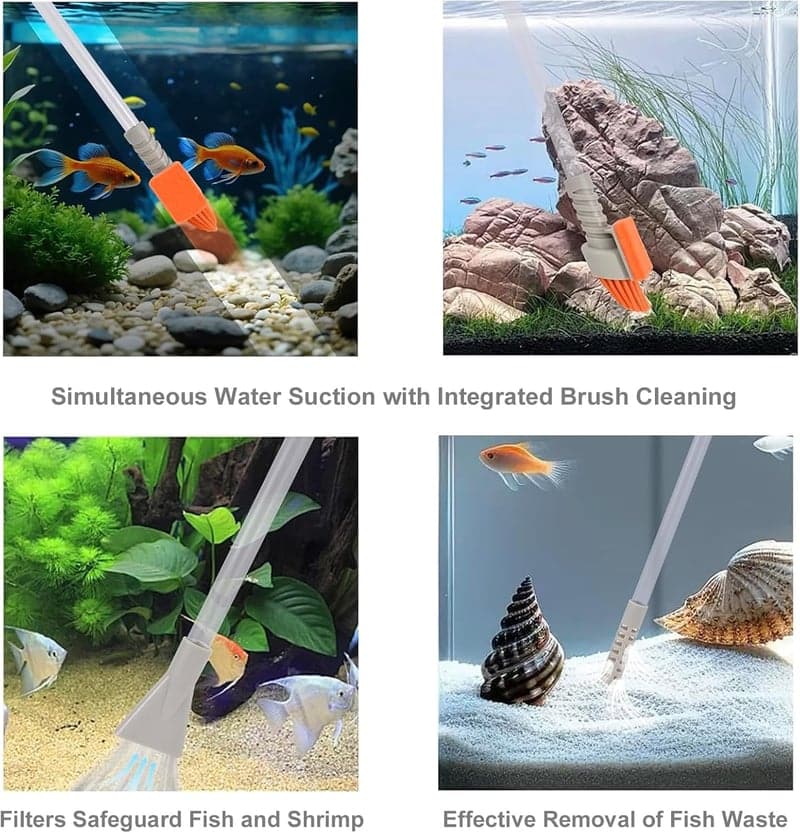 Aquarium Cleaning Kit with Gravel Vacuum for 5-10 Gallon Tanks