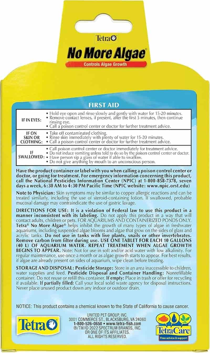 Algae Control Tablets for Aquariums, Pack of 8
