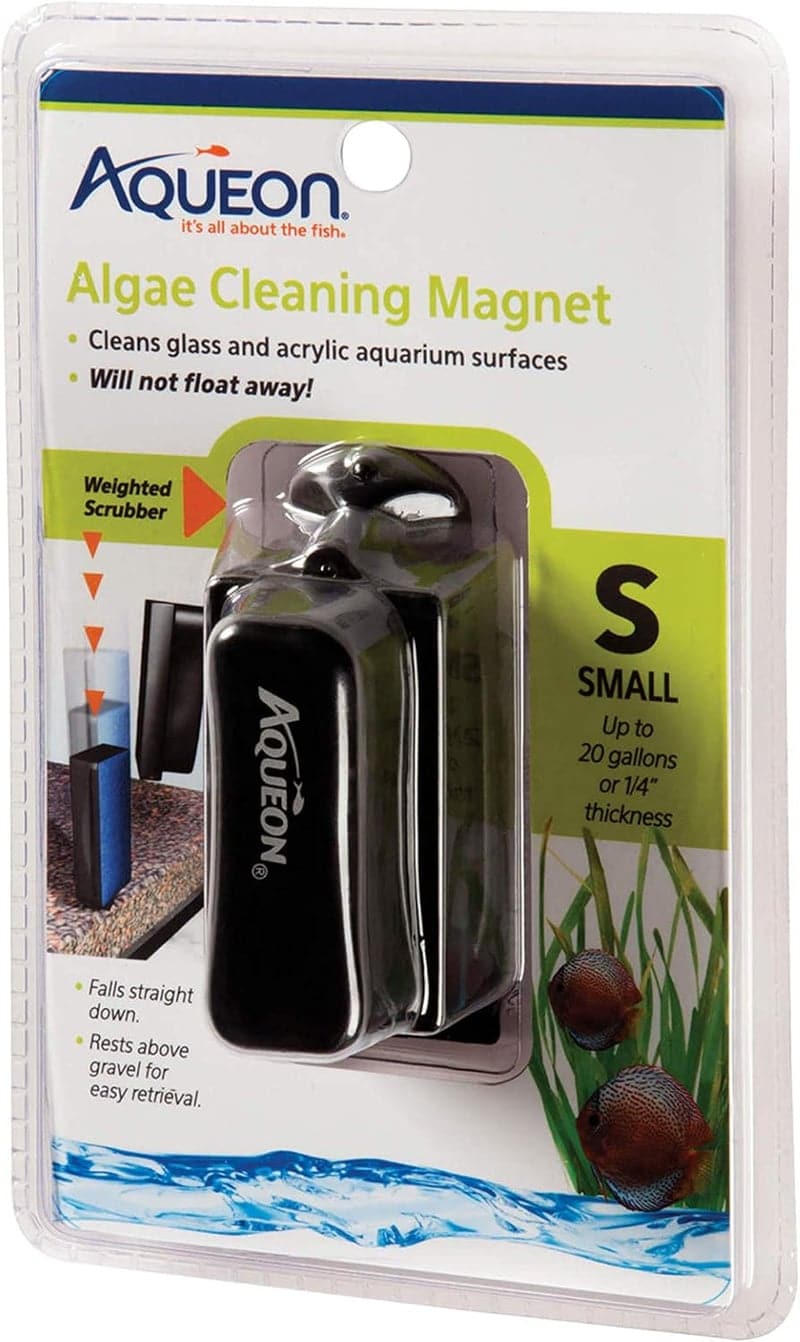 Aquarium Algae Cleaning Magnet for Glass & Acrylic, Small Black