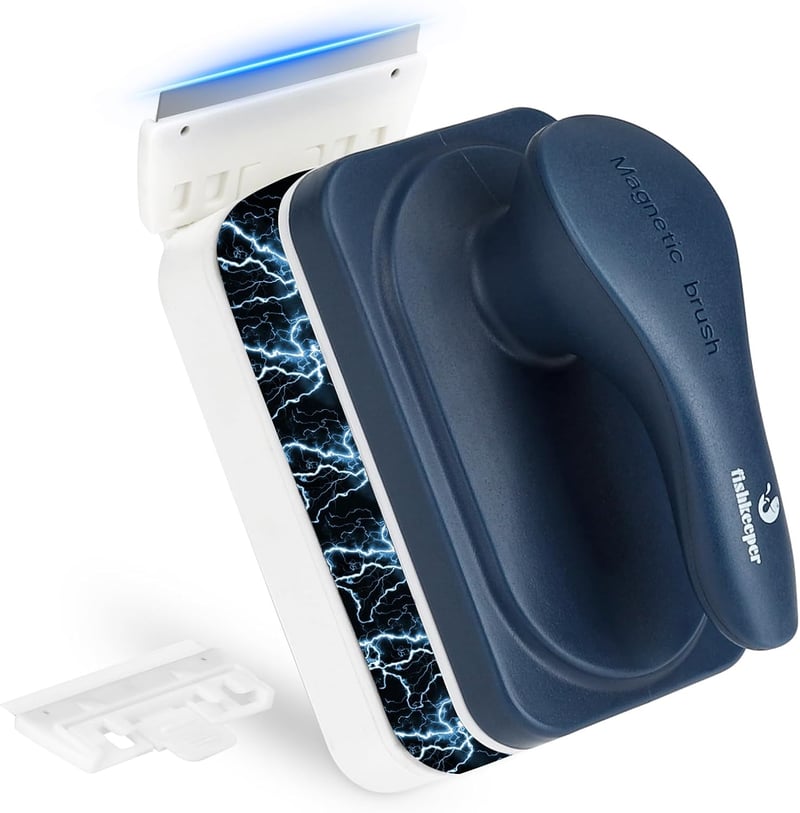 Magnetic Aquarium Glass Cleaner with Scrapers for 0.2