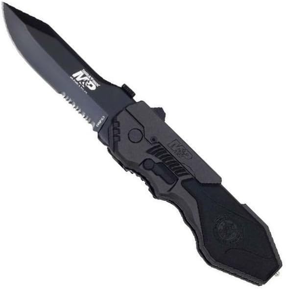 Folding Tactical Knife: Serrated Blade & Aluminum Handle