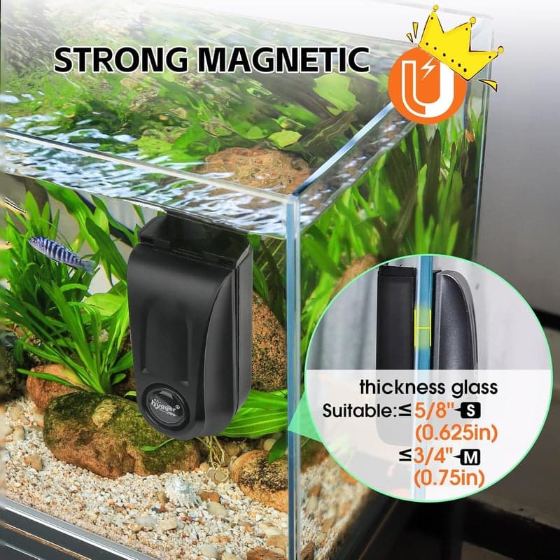 Magnetic Aquarium Glass Cleaner with Scrapers, Floating Brush (M)