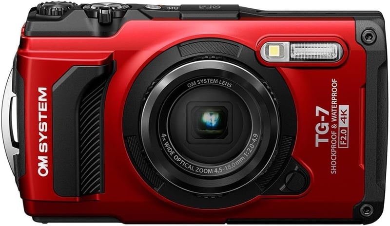 Red Olympus Tough TG-7 Waterproof Digital Camera