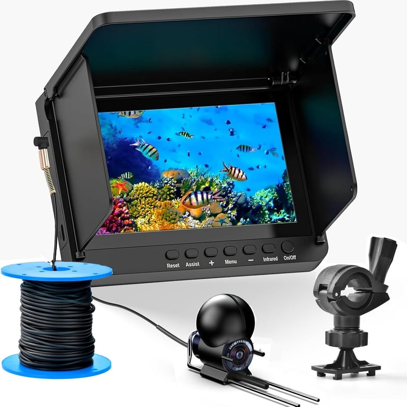 Portable Underwater Fish Finder with Night Vision, 5-Inch Screen