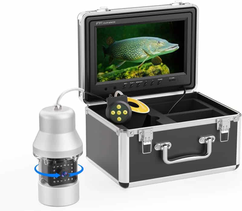 Underwater Fishing Camera with 360° Pan & DVR, 9