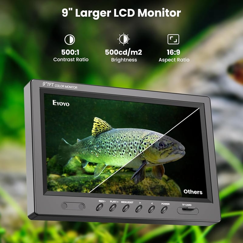 Underwater Fishing Camera with 360° Pan & DVR, 9