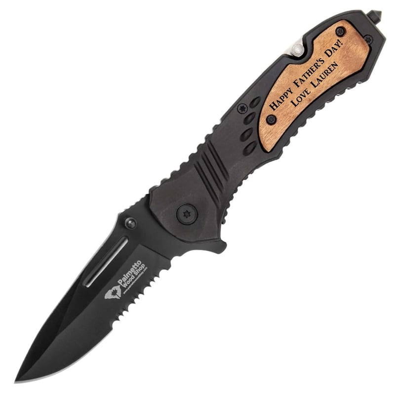 Engraved Stainless Pocket Knife for Men