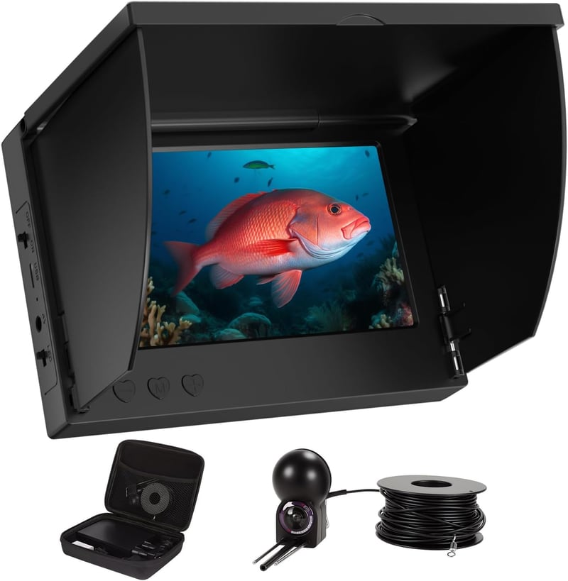 Fishing Camera with Infrared Night Vision, IP68 Waterproof, 65ft Cable