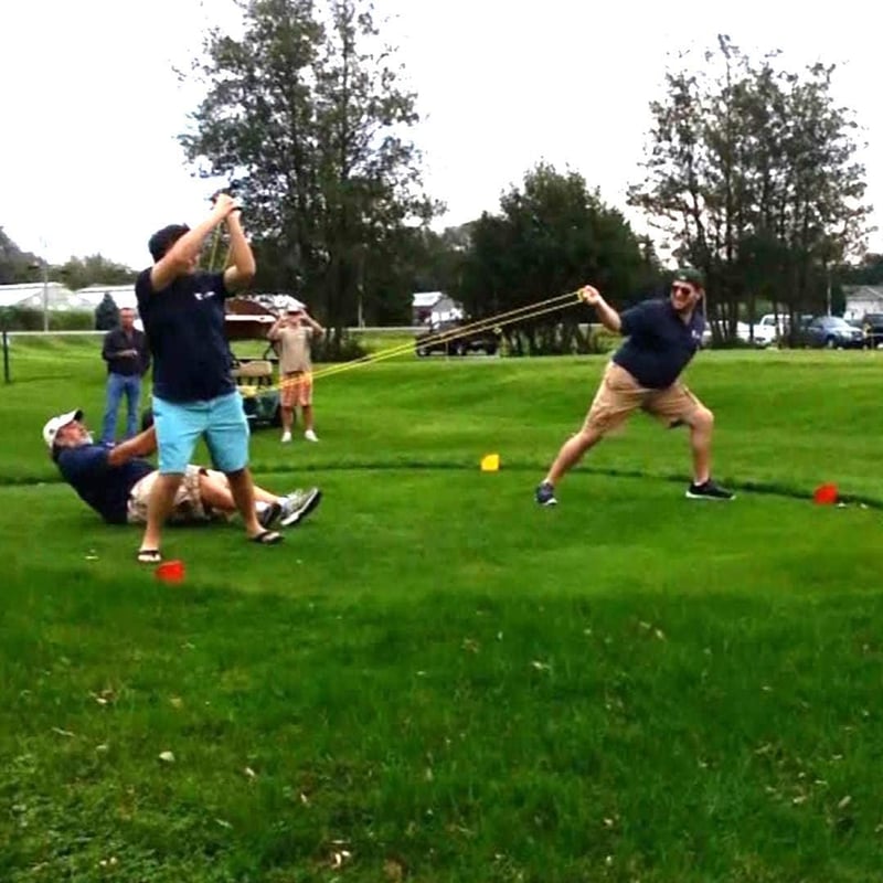 500-Yard Water Balloon Launcher with Heavy-Duty Slingshot