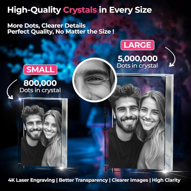 Mother's Day Custom 3D Crystal Photo Cube for Mom