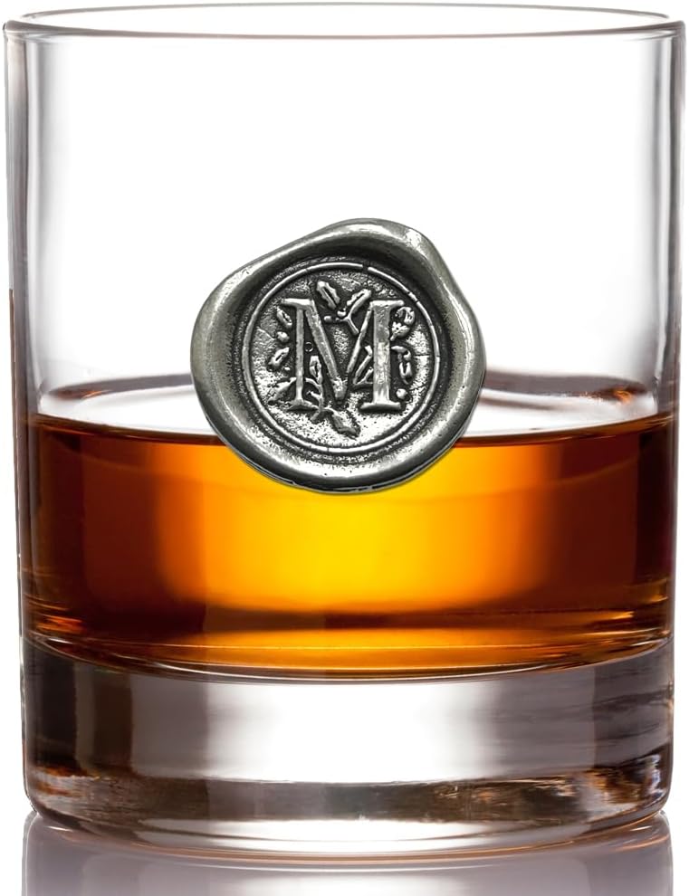 Personalized Monogram Whiskey Glass – 11oz Old Fashioned Gift for Men