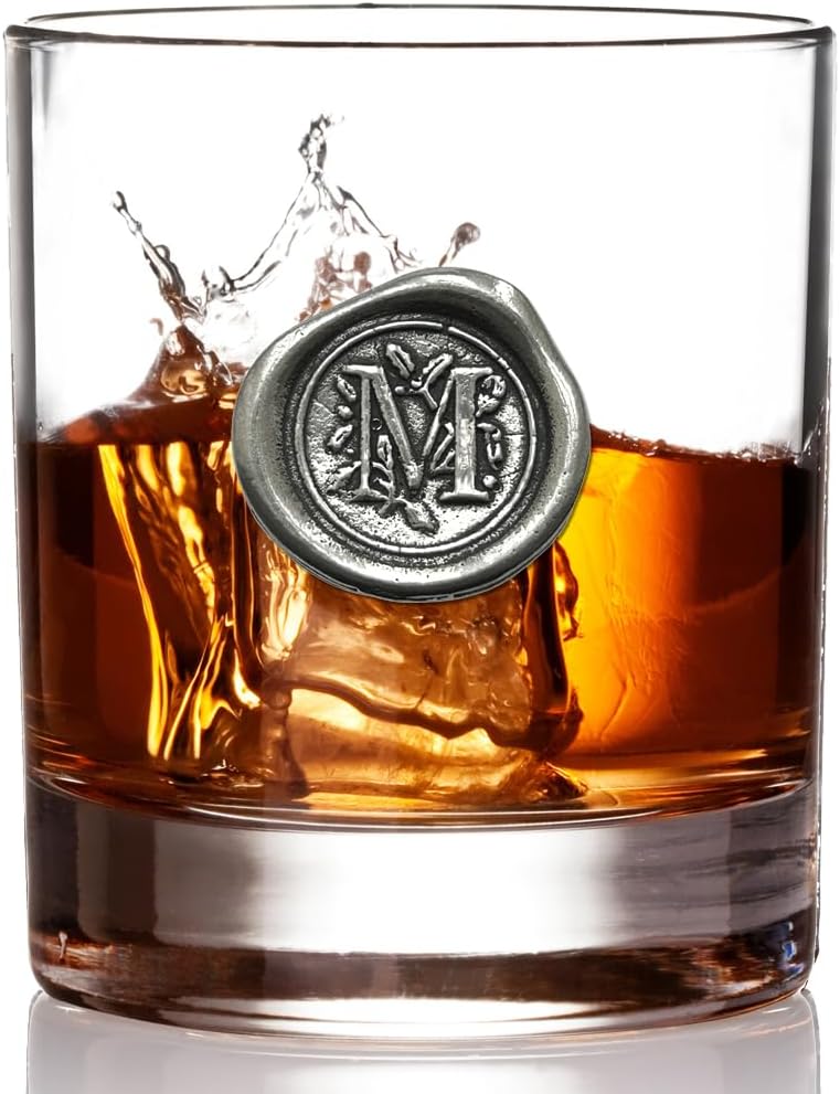 Personalized Monogram Whiskey Glass – 11oz Old Fashioned Gift for Men