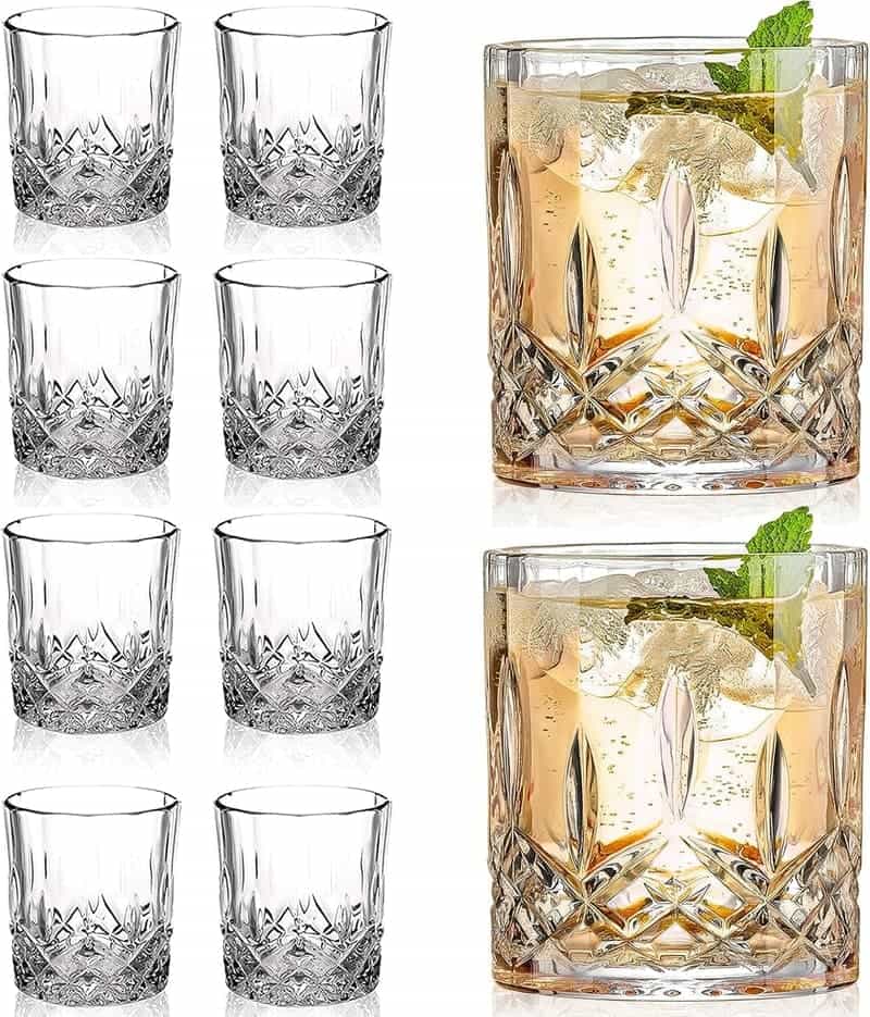 Whiskey Glass Set, 11 oz Crystal Cocktail Rocks Glasses, Gift for Men