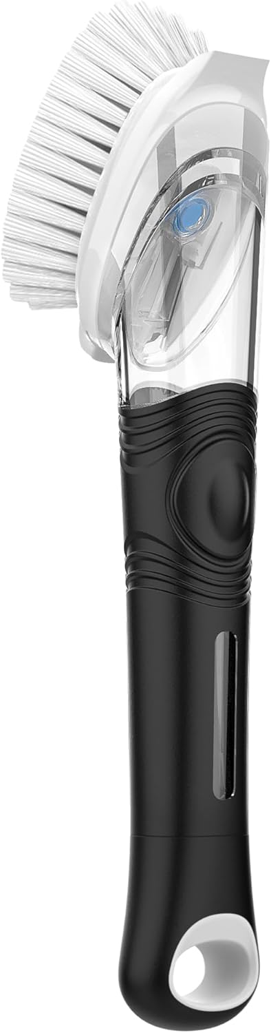 Dish Soap Dispensing Brush for Pots, Pans, and Sink - Black