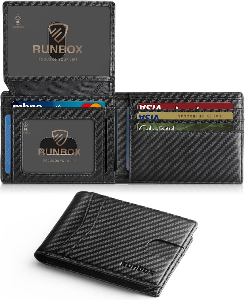 Men's Slim RFID Leather Wallet with Gift Box