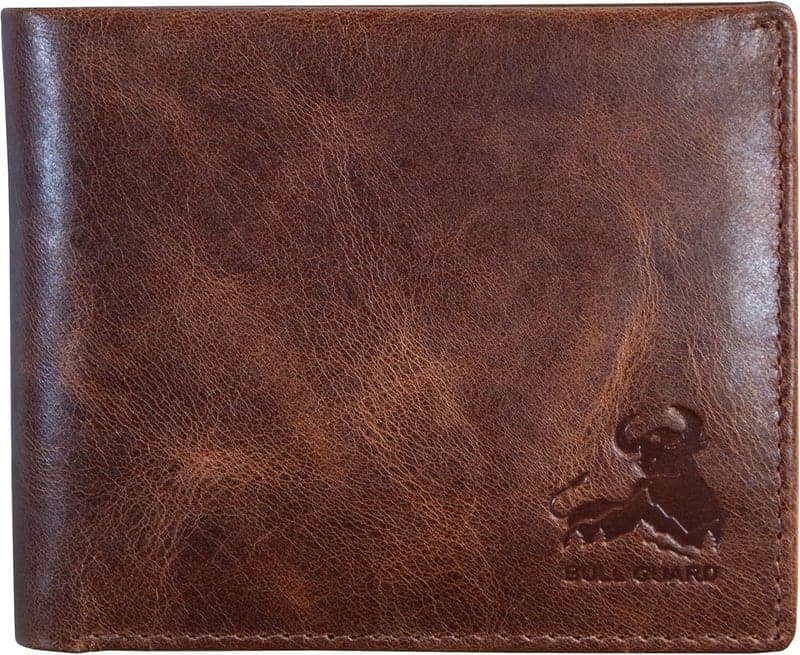 Men's RFID Leather Bifold Wallet with ID Holder and 11 Slots