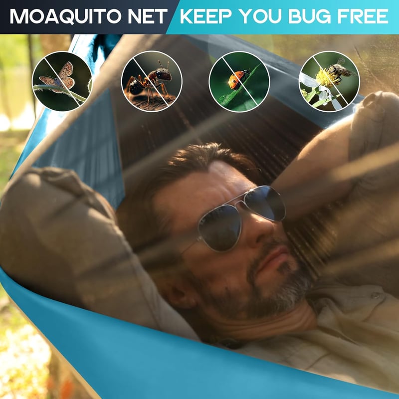Camping Hammock with Mosquito Net – Double/Single Portable