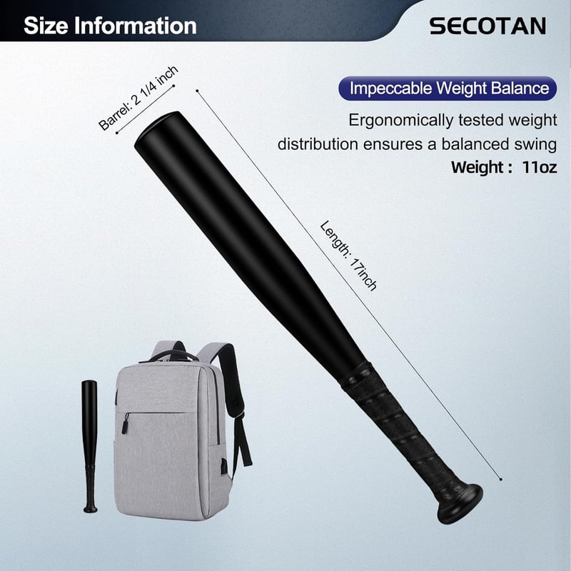 Training Aluminum Baseball Bat - 17-Inch, Self Defense