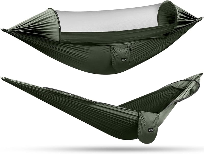 Camping Hammock with Mosquito Net, 2-Person Lightweight Swing