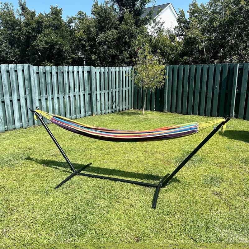 Double Hammock with Steel Stand and Carry Bag - 450lb Capacity