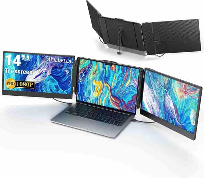 Triple Laptop Screen Extender 1080P FHD 13